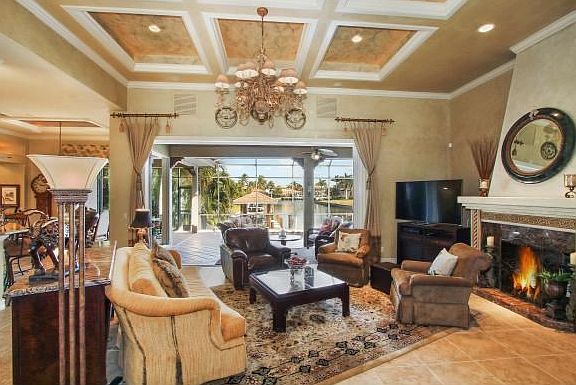 Great room with fireplace