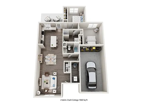 Floor plan 2 bdrm 2 bath Cottage