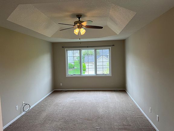 Masters bedroom with vaulted ceiling