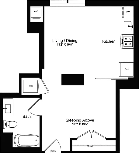 Floor plan Studio G