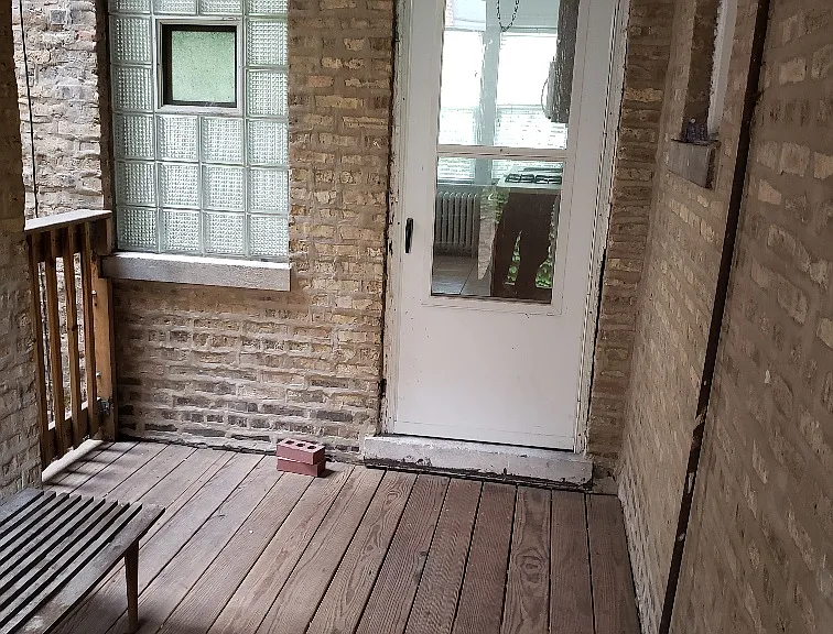 Back porch, you can put a chair and plant out here, and walk down to the laundry room in basement. If you got this far, you know you love this place and should apply (if you have 700+ credit score and no dogs, please).