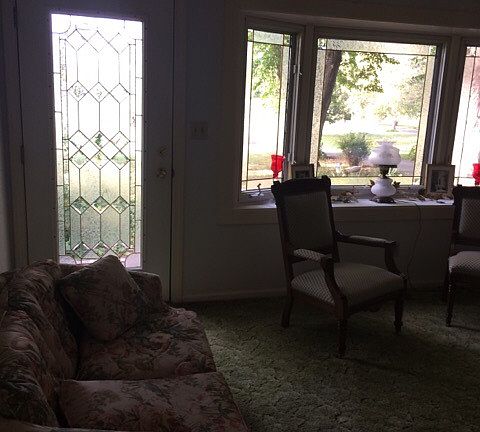 Bay window in living room