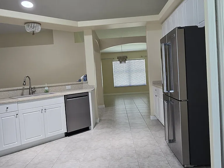 View of Kitchen and Dining Room