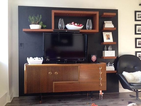 Built in display shelving in LR