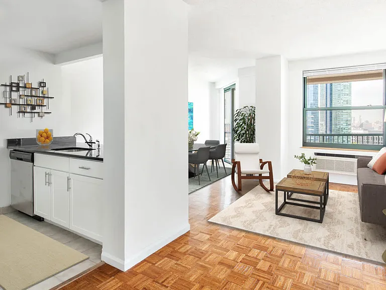 Kitchen and Living Room with Hard Surface Flooring