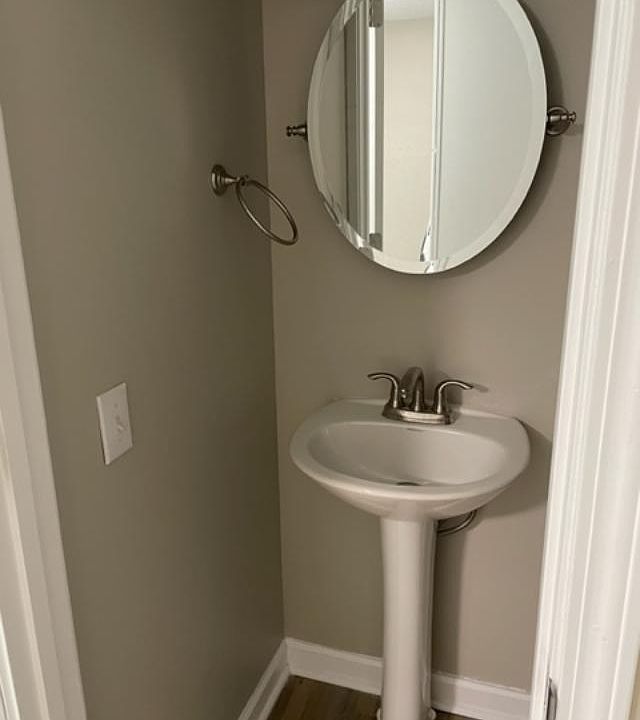 Downstairs half bath vanity