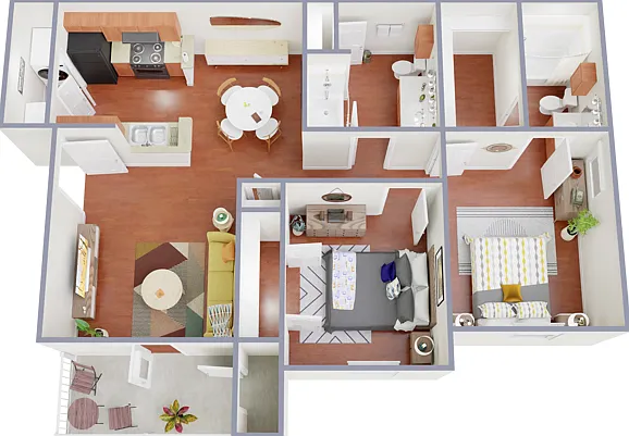 2x2 Floorplan 2x2 Floorplan
