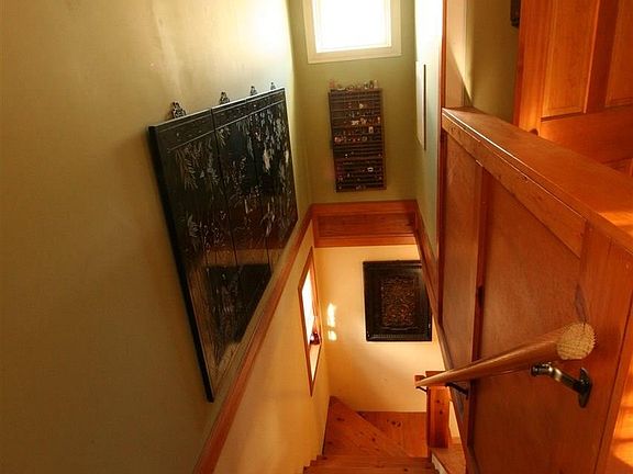 Stairs to bedroom and bath (old photo; undergoing renovation)