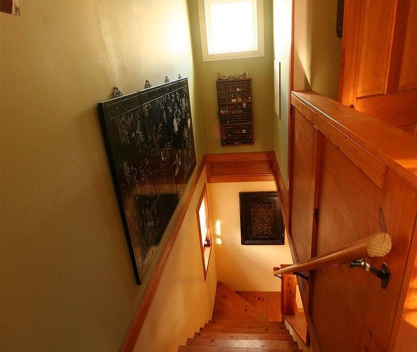Stairs to bedroom and bath (old photo; undergoing renovation)