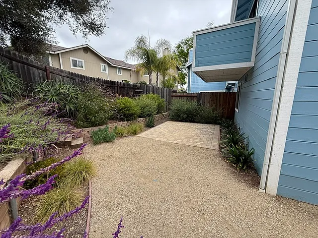 Back yard and patio.