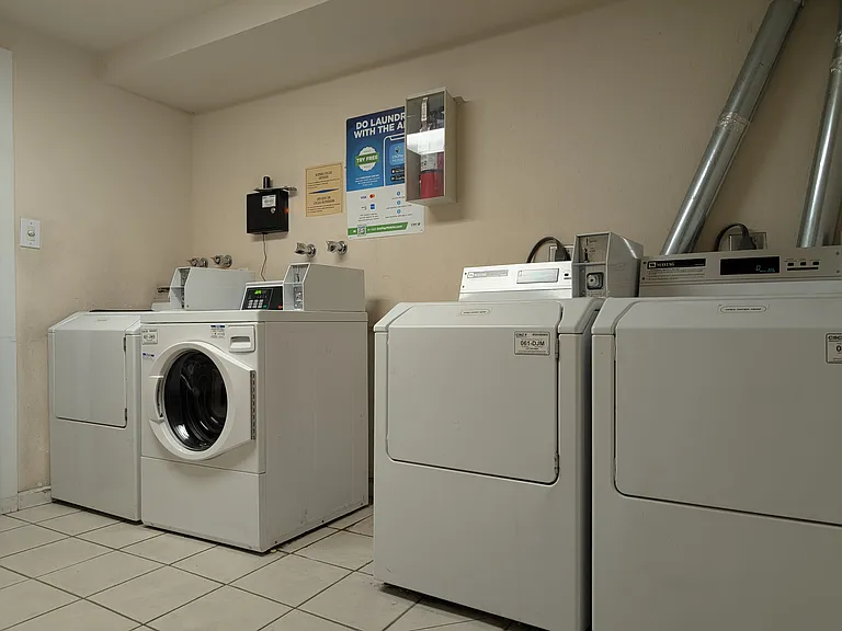 Laundry on-site with newly updated machines.