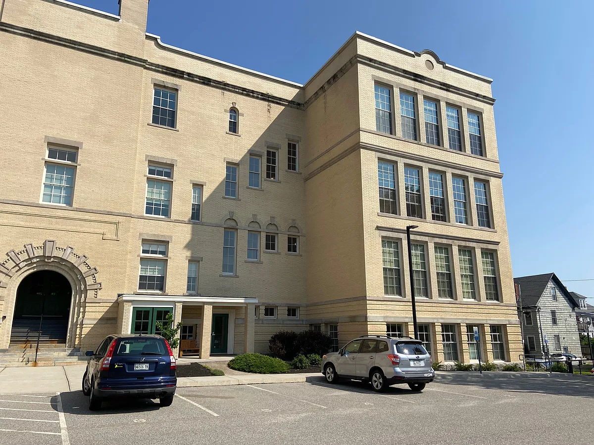 Our unit is second row of windows from top - 180 Falmouth St #202