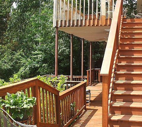 Wonderful multi-level decks for enjoying the view