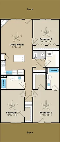 Floor plan 3x2 Timber - 640 &amp; 600 Bldg