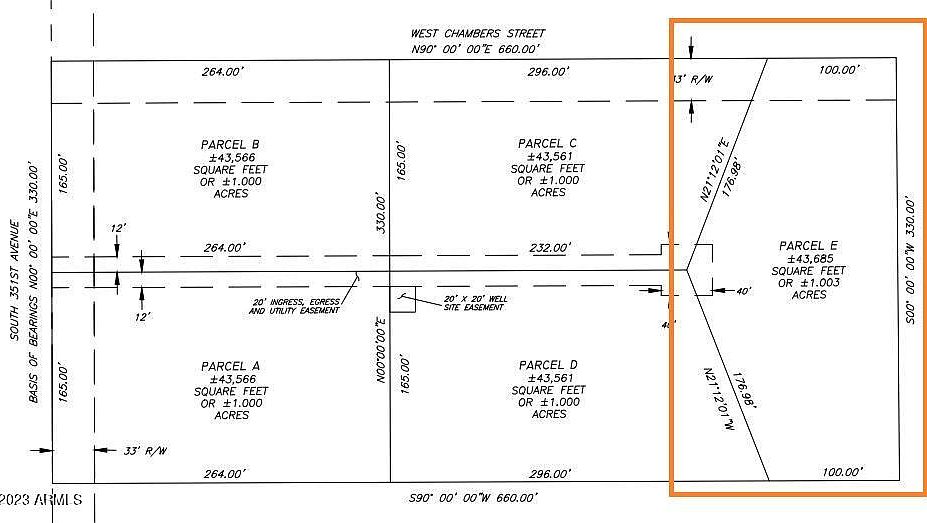 1st image of 351st N Ave of Salome Highway Lot E
