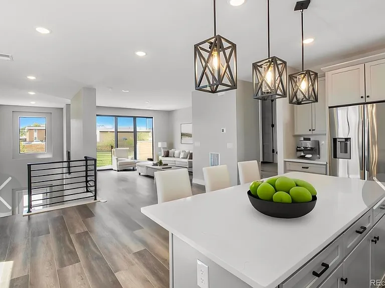 Beautiful bright kitchen space enjoying tons of natural light