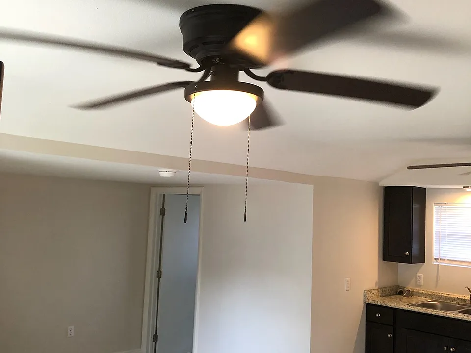 View of the bedroom area on the left.