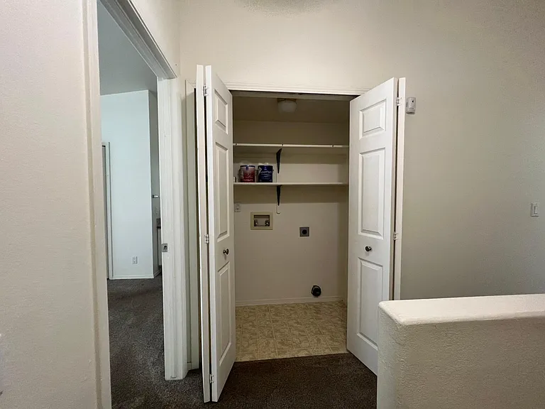 laundry hook up stair