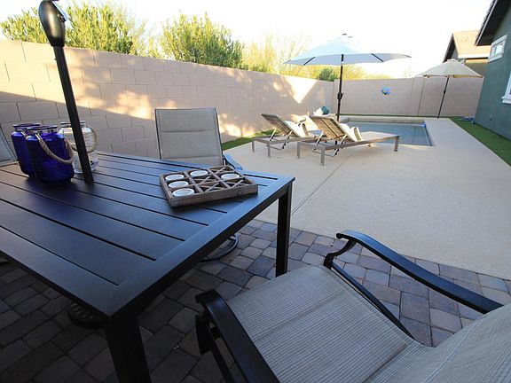 Inviting  Low Maintenance Backyard