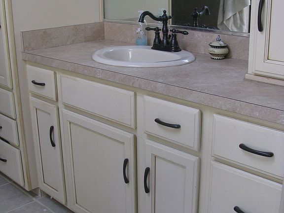 Ceramic tile updated master bathroom