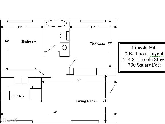 LH 2 BR Floor plan