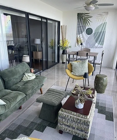 Furnished beautiful deck expanding master bedroom and living area.