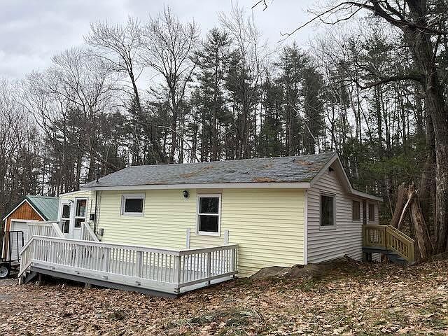 Front view with porch.