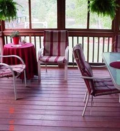 Screened room interior