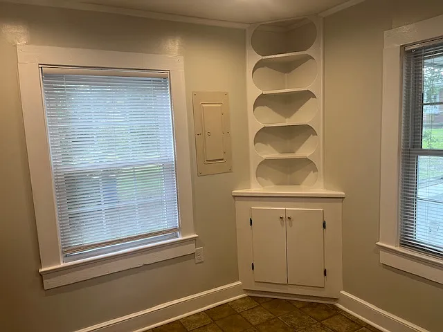Kitchen with built in cabinet