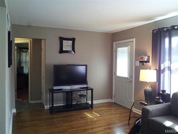 Living room with hardwood floors.