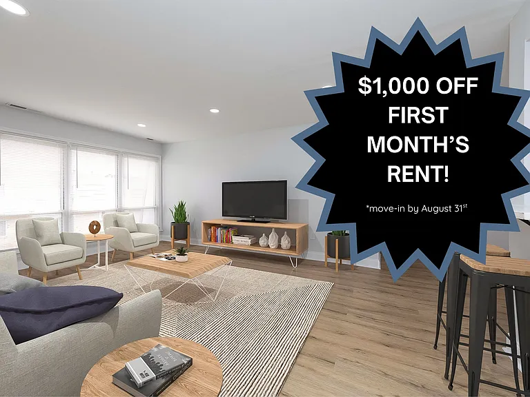 Unwind in the stylish living space at Claridge Court Apartments, where modern design meets comfort. Enjoy $1,000 off your first month's rent! Elevate your lifestyleschedule a visit today and see your new home!