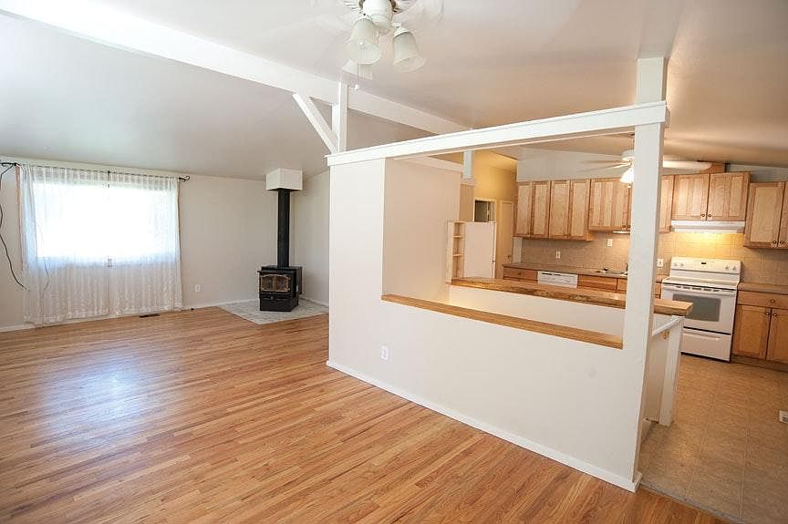 Kitchen and family room