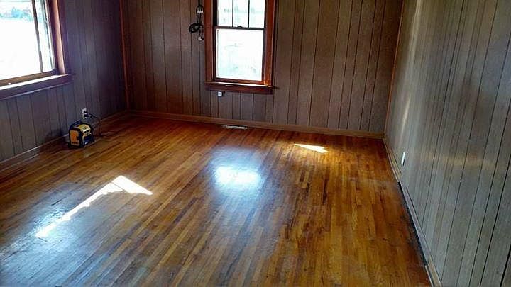 Floors are wet not that shinny