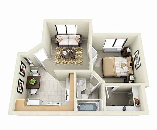 Floor plan 1 Bedroom