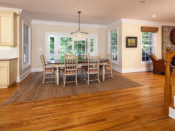 Kitchen Eating Area Tucked Away by French Doors
