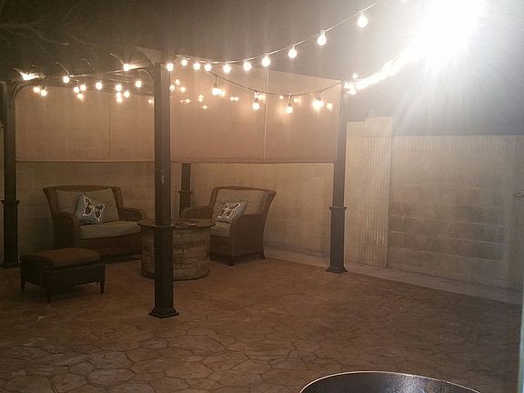 Back yard at night