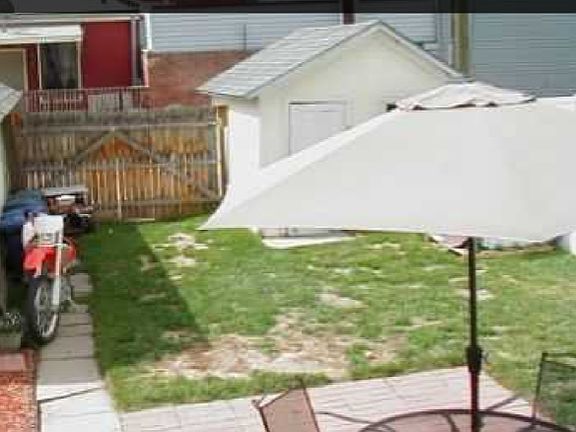 backyard with small shed