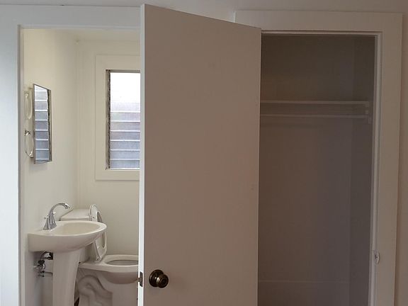 Clothes closet with door