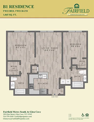 Floor plan B1 South FR 2 Bedroom|2 Bath