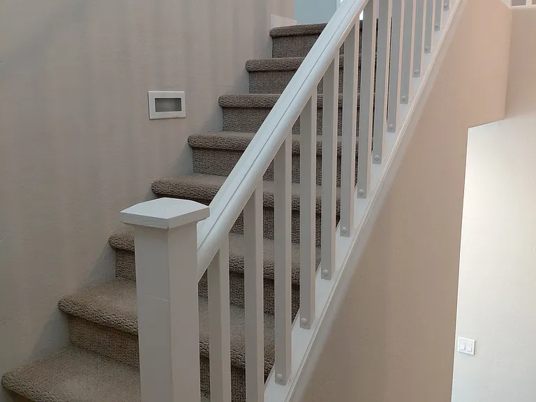 Upper portion of Stairs alternate shot with railing
