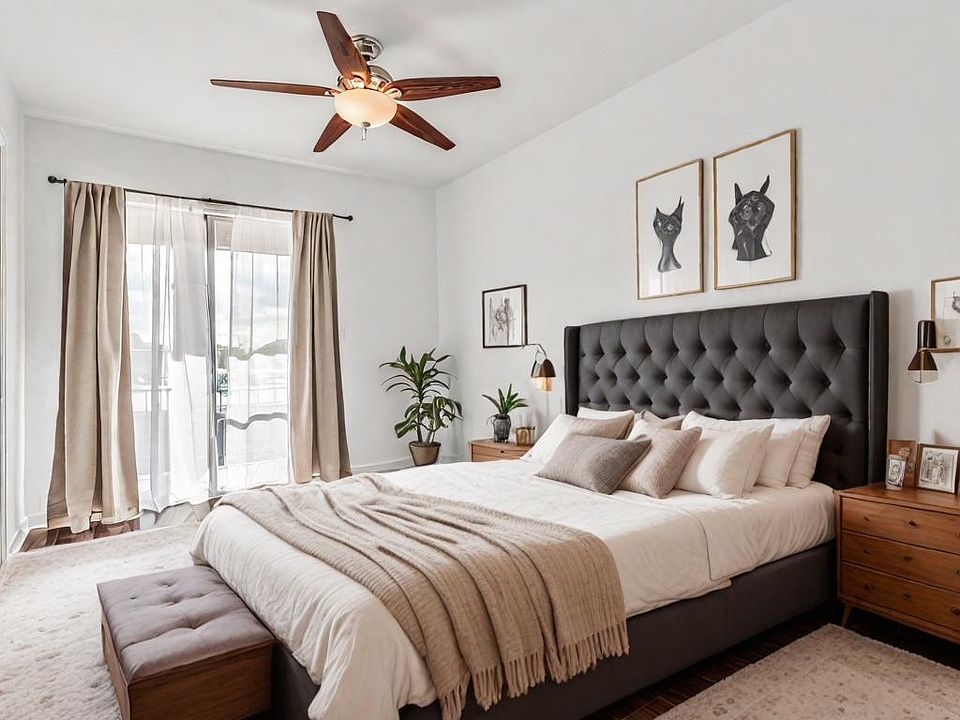 Virtually Staged Primary Bedroom