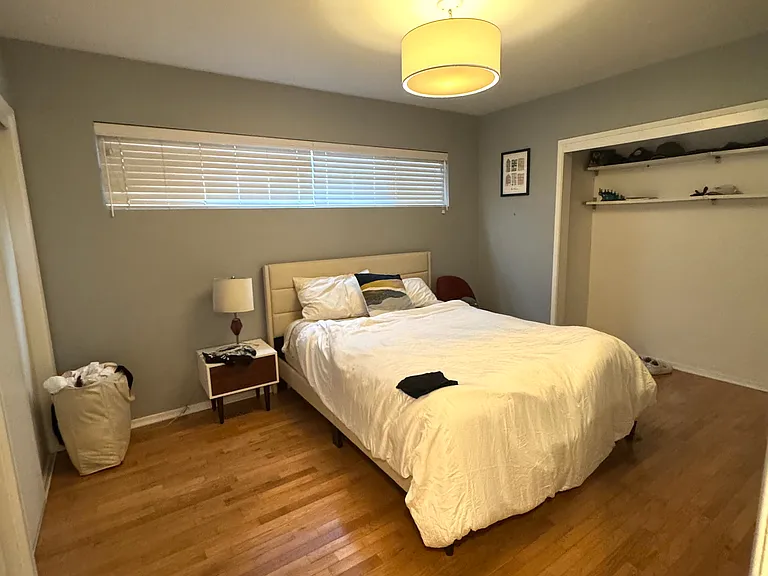 Second bedroom, queen bed in pic. Doors available for second wall of closets if wanted.