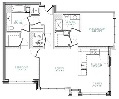 Floor plan 1-B6