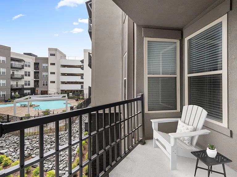 A cozy balcony perfect for every season