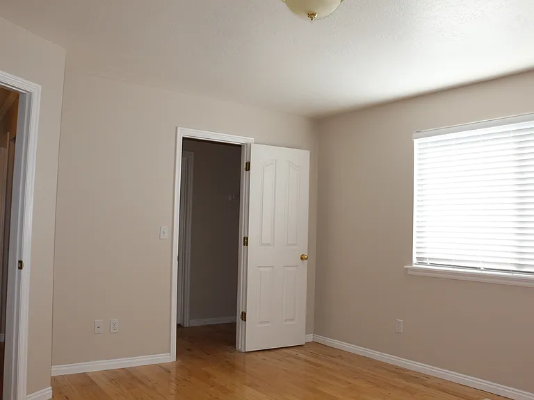 Bedroom with walk in closet