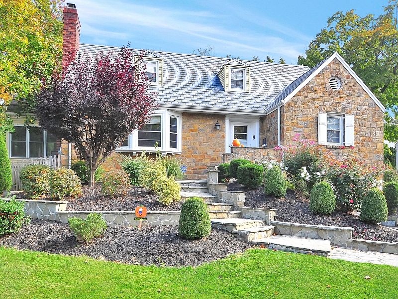 Stone front +Slate Roof