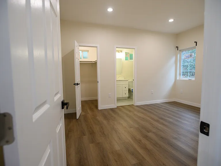 Master bedroom with walk-in closet