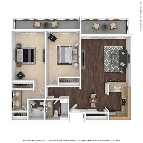 Floor plan 2B - The Tides at Marina Harbor