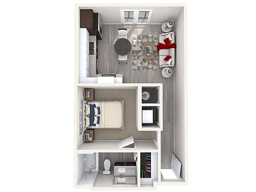 Floor plan Junior One Bedroom