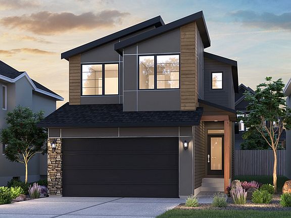 Rendering of the Rundle Rustic Contemporary plan in Riverstone Calgary